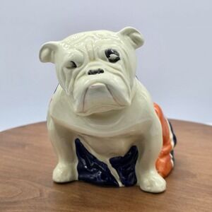 Antique Royal Doulton Bulldog Jack Union Flag RN 645 658 Winston Churchill 14cm